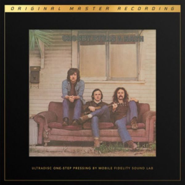 Capa da edição audiófila em vinil do disco homónimo de Crosby, Stills And Nash da Mobile Fidelity formato super-Vinyl