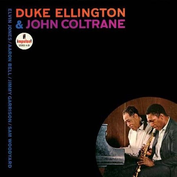 Capa da edição audiófila do disco de vinil de Duke Ellington e John Coltrane "Duke & John", da editora Universal Records