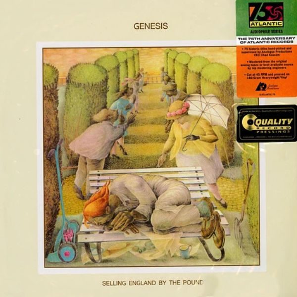 Capa da edição audiófila do disco de vinil de Genesis "Selling England By The Pound", da editora Analogue Productions