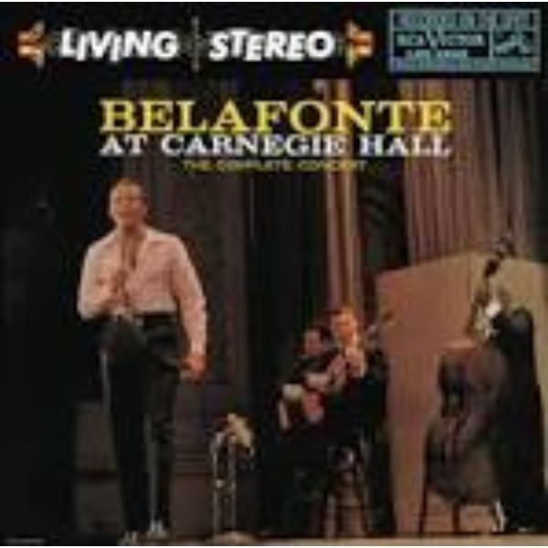 Capa da edição audiófila do disco de vinil de Harry Belafonte "At Carnegie Hall", da editora Living Stereo