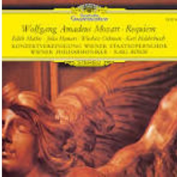 Capa da edição audiófila em vinil da Missa de Requiem de Mozart, Deutsche Grammophon